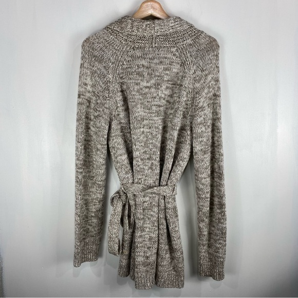 Gap Knit Belted Tie Front Robe Longline Cardigan Sweater Loungewear Cozy Size XL - Picture 4 of 6